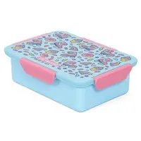 Eazy Kids 1 / 2 / 3 / 4 Compartment Convertible Bento Lunch Box Gen Z Skater - Blue 850ml