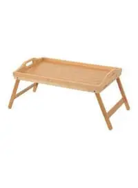 طاولة سرير خشبية قابلة للطي من أنفيش، بيج، 50x30x24 سم