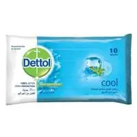 Dettol anti bacterial cool skin wipes 10 wipes