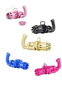 Generic 8-Hole Electric Bubble Maker Machine Gun Toy - Multicolour