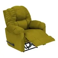 In House Velvet Rocking & Rotating Recliner Chair - Gold - NZ100