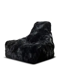 Extreme Lounging Mighty Fur Bean Bag, Black