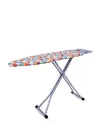 Wide Ironing Board with Iron Station Holder   Heat-Resistant Cover   Non-Slip Folding Ironing Stand   Adjustable Height   Cotton Cover   Thicken Felt Padding- 110x33 cm