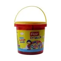 Flair Creative Non-Toxic and Child Safe Modelling Dough Kit, Super Smooth Pack of 6 Clay
