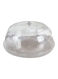 Generic Ice Cake Plate Clear 33X33X17Cm