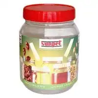 Sunpet clear plastic jar for containing food 1000 ml