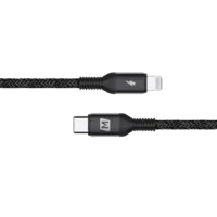 MOMAX Cable Elite Type-C to iPhone Fabric 2.2m - Black
