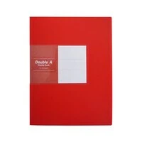 ملف جيب مزدوج مقاس A4/30 باللون الأحمر، مناسب لأغراض المدرسة والمكتب