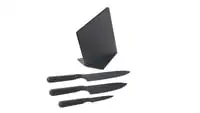 Knife block with 3 knives, black