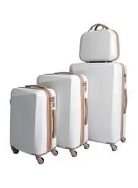 Morano 4-Pieces Luggage Trolley Bags Set Special Beige/Khaki