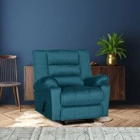 In House Velvet Rocking & Rotating Recliner Chair - Dark Turquoise - Nice 02