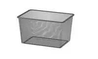 Mesh storage box, dark grey, 42x30x23 cm