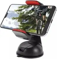 Car Mobile Holder Adjustable Phone Holder with 360 Degree Rotation Car Mount Mobile Phone Holder Stand for Dashboard Windshield - Red & Black