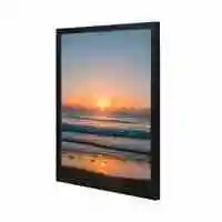 Lowha Beach At Sunset Wall Art Painting With Pan Wooden Black Color Frame 43X53cm