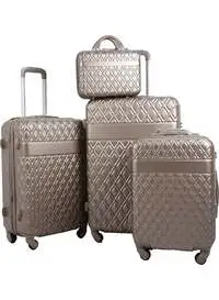 Morano 4-Pieces Luggage Trolley Bags Set (Gold)