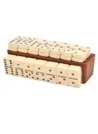 Generic مجموعة ألعاب بلاط الدومينو مكونة من 28 قطعة مع صندوق