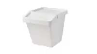 Waste sorting bin with lid, white60 l