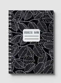 Lowha Spiral Notebook With 60 Sheets And Hard Paper Covers With Elm Branches & Leaves Design, For Jotting Notes And Reminders, For Work, University, School