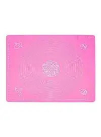 Generic Silicone Baking Mat For Pastry Rolling Dough With Measurements 50 X 40Cm Kneading Mat Bpa Free Nonstick And Non Slip Table Sheet Baking Supplies For Bake Pizza Cake Pink
