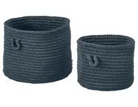 Basket, set of 2, blue