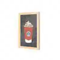 Lowha Starbucks Winter Wall Art Wooden Frame Wood Color 23X33cm