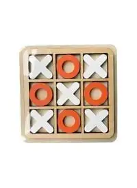 Generic 1 Pc Random Color Tic-Tac-Toe Game Mini Tabletop Wooden Board Game Competitive X O Blocks