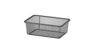 Mesh storage box, dark grey, 20x30x10 cm