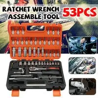 Generic Ratchet Wrench Sleeve Kit Car Boat Motorcycle Bicycle Hardware Repair Tool 53 Pcs