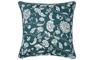 Cushion cover, blue/white/floral patterned50x50 cm