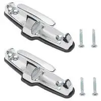 T-Hook Tie Down Rope Hook Rope Hook Chrome 2 Pcs/Set with Mounting Screws for Car Boat 3XR