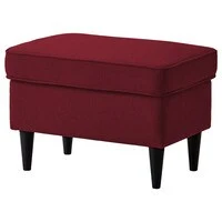 In House Chair Footstool Linen With Elegant Design - Burgundy - E3