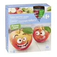 Carrefour Kids Apple Puree No Added Sugars 90g×4