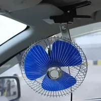 Generic New Mini Electric Low Noise 8 Inch 12V 25W Portable Vehicle Auto Car Oscillating Fan Air Cooling Fan High Quality