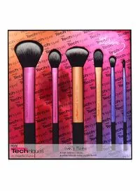Real Techniques 6-Piece Brush Set Pink/Black/Gold