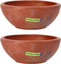 Royalford Soup Bowl Set, Handmade Clay Server, Rf10597, 100% Natural Clay, Non-Toxic & Eco-Friendly, Clay Bowl Set For Soup, Curry, Sweet Dish, Dessert, Etc