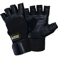 Body Builder Wrist Support Gloves, L, Black