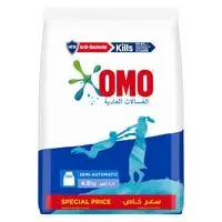 OMO Semi-Automatic, Antibacterial Laundry Detergent Powder, for 100% effective stain removal, 4.5kg