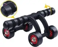 Generic Ab Roller Ab Wheel أجهزة لياقة بدنية 4 عجلات مبتكرة مريحة للبطن لتدريب عضلات البطن والساقين