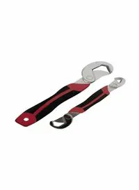 Generic 2-Piece Snap N'Grip Wrench Set Red/Black/Silver