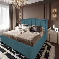 In House Shumt Linen Bed Frame - Single - 200x90cm - Turquoise