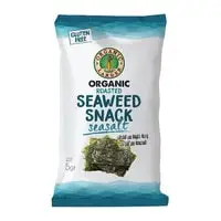 Larder Organic Roasted Seaweed Snack Seasaltgluten Free 5g