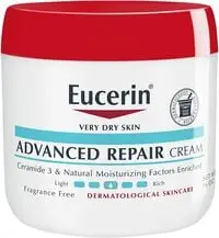 كريم الجسم المتطور Eucerin Advanced Repair Body Cream ، كريم الجسم الخالي من العطور للبشرة الجافة ، عبوة سعة 16 أونصة