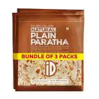 iD frozen natural plain paratha - bundle pack 350 g x 3