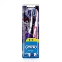 Oral-B Pro-Flex 3D White Medium Toothbrush Multicolour 2 count