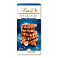 Lindt Lesgrandes Milk Chocolate With 34% Whole Hazelnuts 150g