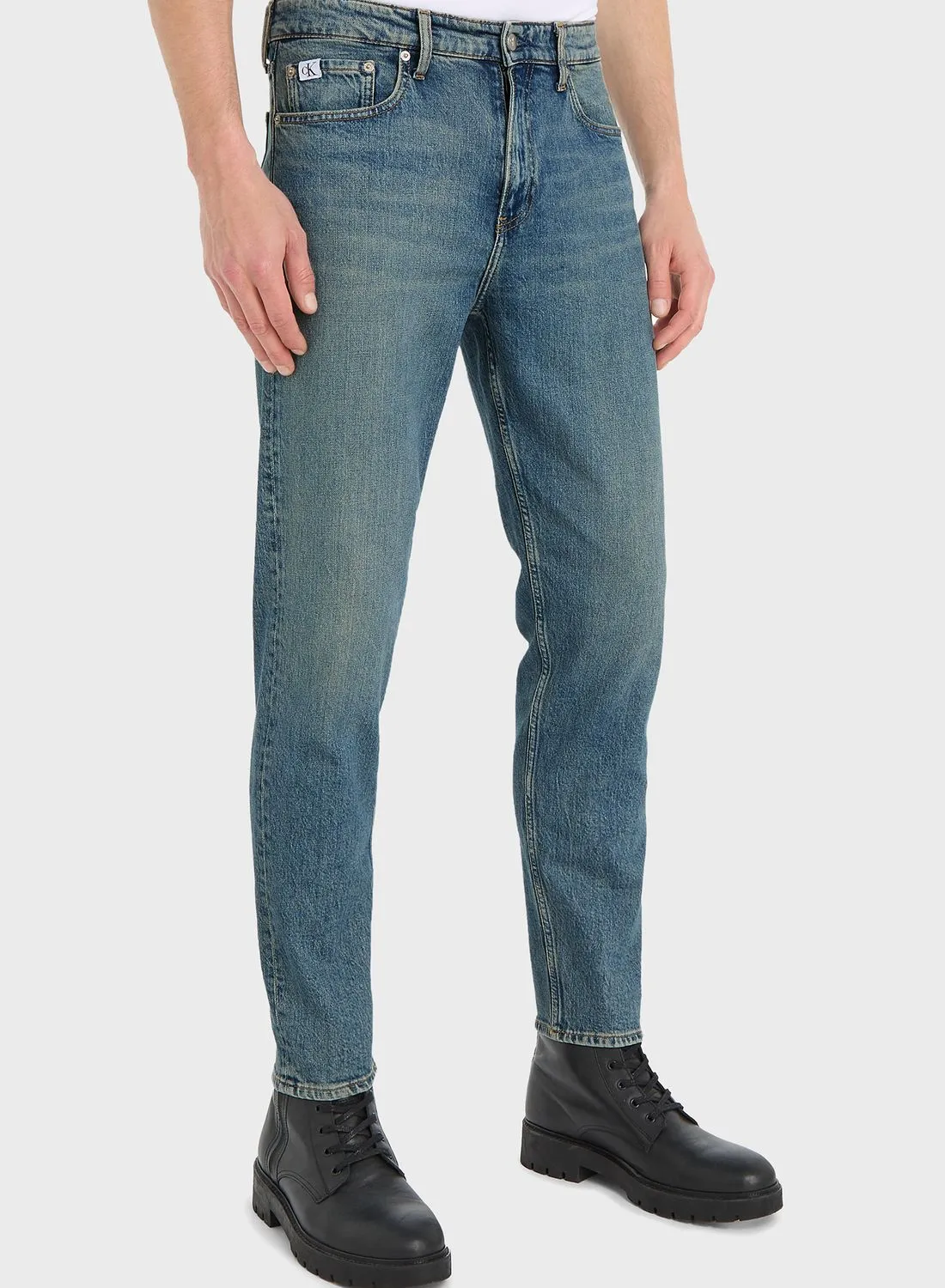 Calvin Klein Jeans Mid Wash Taper Jeans