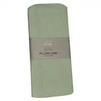 LA Collection 144 Thread Count Cotton Pillow Case Light Green 50x75cm