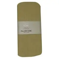 LA Collection 144 Thread Count Cotton Pillow Case Light Gold 50x75cm