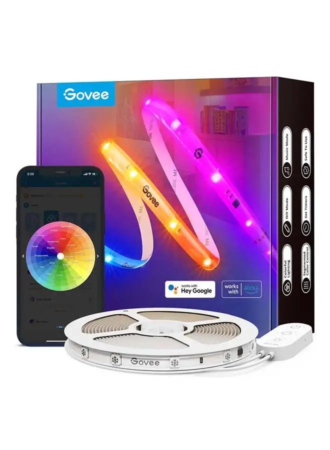 Govee Govee Rgbic Wi-Fi + Bluetooth Led Strip Lights With Protective Coating 10 Meter