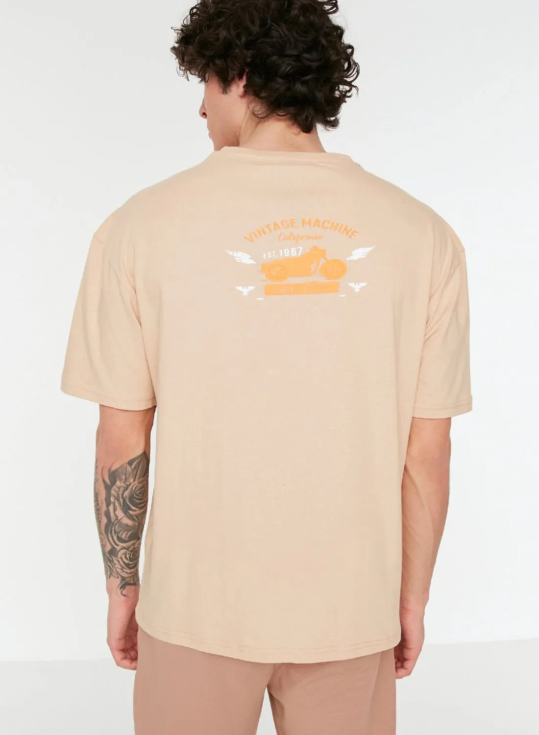 trendyol Back Print Crew Neck T-Shirt